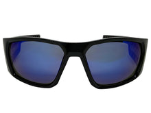 Classic Hardcore Gangster Biker Style Choppers SUNGLASSES Thick Black Frame - Blue Lens 6786