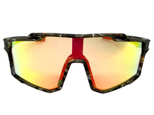 Military Tactical Hunting Fishing Wrap Around Safety SUNGLASSES Camouflage Frame - Gold Lens CAMO3