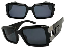 Classic Hardcore Biker Gangster Style LOCS SUNGLASSES Large Thick Black Frame - Dark Lens 91336