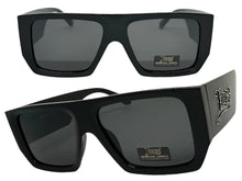 Classic Hardcore Biker Gangster Style LOCS SUNGLASSES Large Super Thick Black Frame - Dark Lens 91301