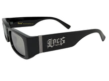 Classic Hardcore Biker Gangster Style LOCS SUNGLASSES Large Thick Black Frame - Silver Lens 91320