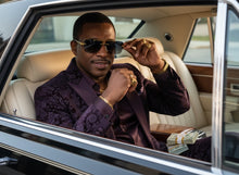 Classy Elegant Luxury Hip Hop Rapper Style SUNGLASSES Gold & Faux Wooden Frame - Gray Lens E2176