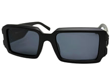 Classic Hardcore Biker Gangster Style LOCS SUNGLASSES Large Thick Matte Black Frame - Dark Lens 91336