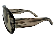 Oversized Modern Retro Shield Style SUNGLASSES Thick Gray Frame - Gray Lens 2466