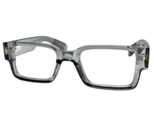Classic Vintage Retro Style Clear Lens EYEGLASSES Thick Square Gray Frame 35009