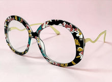 Oversized Vintage Retro Style Clear Lens EYEGLASSES Large Round Floral Frame 16020