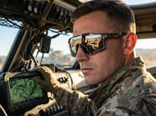 Military Tactical Hunting Fishing Wrap Around Safety SUNGLASSES Large Camouflage Frame - Brown Lens CAMO3