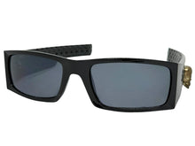 Classic Hardcore Gangster Biker Style Choppers SUNGLASSES Thick Black Frame - Dark Lens 6785