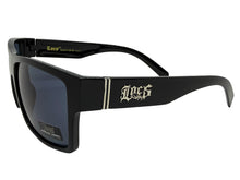 Classic Hardcore Biker Gangster Style LOCS SUNGLASSES Large Black Frame - Dark Lens 91189