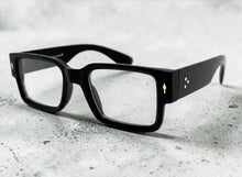 Classic Vintage Retro Style Clear Lens EYEGLASSES Thick Square Black Frame 35009