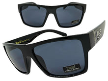 Classic Hardcore Biker Gangster Style LOCS SUNGLASSES Large Black Frame - Dark Lens 91189