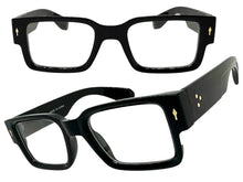 Classic Vintage Retro Style Clear Lens EYEGLASSES Thick Square Matte Black Frame 35009