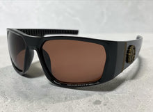 Classic Hardcore Gangster Biker Style Choppers SUNGLASSES Thick Black Frame - Brown Lens 6786