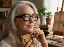Classy Elegant Modern Retro Style Clear Lens EYEGLASSES Thick Brown Optical Frame 24020