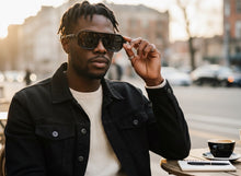 Classic Vintage Retro Luxury Hip Hop Style SUNGLASSES Square Black Frame - Dark Lens E2036