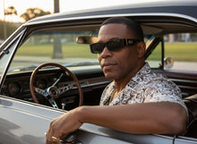 Classic Hardcore Biker Gangster Style LOCS SUNGLASSES Large Thick Black Frame - Dark Lens 91320