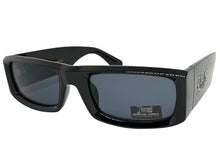 Classic Hardcore Biker Gangster Style LOCS SUNGLASSES Large Thick Black Frame - Dark Lens 91335