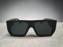 Classic Hardcore Biker Gangster Style SUNGLASSES Large Thick Black Frame - Dark Lens B0335