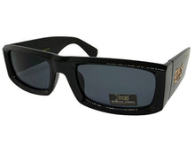 Classic Hardcore Biker Gangster Style LOCS SUNGLASSES Large Thick Black Frame - Dark Lens 91335