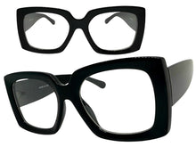 Oversized Classic Vintage Retro Style Clear Lens EYEGLASSES Thick Square Black Frame 81218