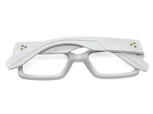 Classic Vintage Retro Style Clear Lens EYEGLASSES Thick Square White Frame 35009