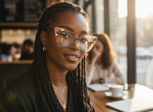 Oversized Vintage Retro Cat Eye Style Clear Lens EYEGLASSES Large Striped Optical Frame 13188