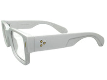 Classic Vintage Retro Style Clear Lens EYEGLASSES Thick Square White Frame 35009