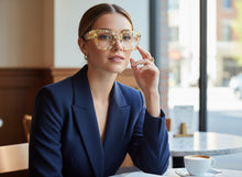 Oversized Exaggerated Funky Artsy Retro Style Clear Lens EYEGLASSES Abstract Optical Frame 69100