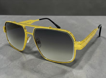 Classic Vintage Retro Luxury Hip Hop Rapper Style SUNGLASSES Square Gold Frame - Gradient Lens E2206