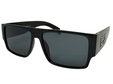 Classic Hardcore Biker Gangster Style LOCS SUNGLASSES Black Frame - Dark Lens 91292