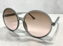 Oversized Classic Vintage Retro Style SUNGLASSES X-Large Round Gray Frame 15032