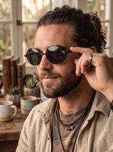 Classic Elegant Vintage Retro Style SUNGLASSES Oval Gold Frame - Dark Tint 27740