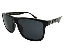 Classic Hardcore Biker Gangster Style LOCS SUNGLASSES Square Black Frame - Dark Lens 91295