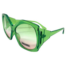 Oversized Vintage Retro Style SUNGLASSES Huge Green Frame 9862