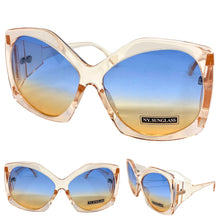 Oversized Vintage Retro Style SUNGLASSES Huge Peach Frame 9862