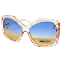Oversized Vintage Retro Style SUNGLASSES Huge Peach Frame 9862