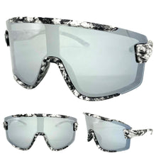Oversized Retro Sporty Wrap Around Style SUNGLASSES Large Graffiti Frame 5304