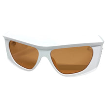 Oversized Modern Retro Raver Party SUNGLASSES Large Thick White Frame 1215