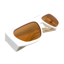 Oversized Modern Retro Raver Party SUNGLASSES Large Thick White Frame 1215