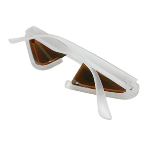 Contemporary Modern Retro Raver Party SUNGLASSES Funky Frosted Frame 1226