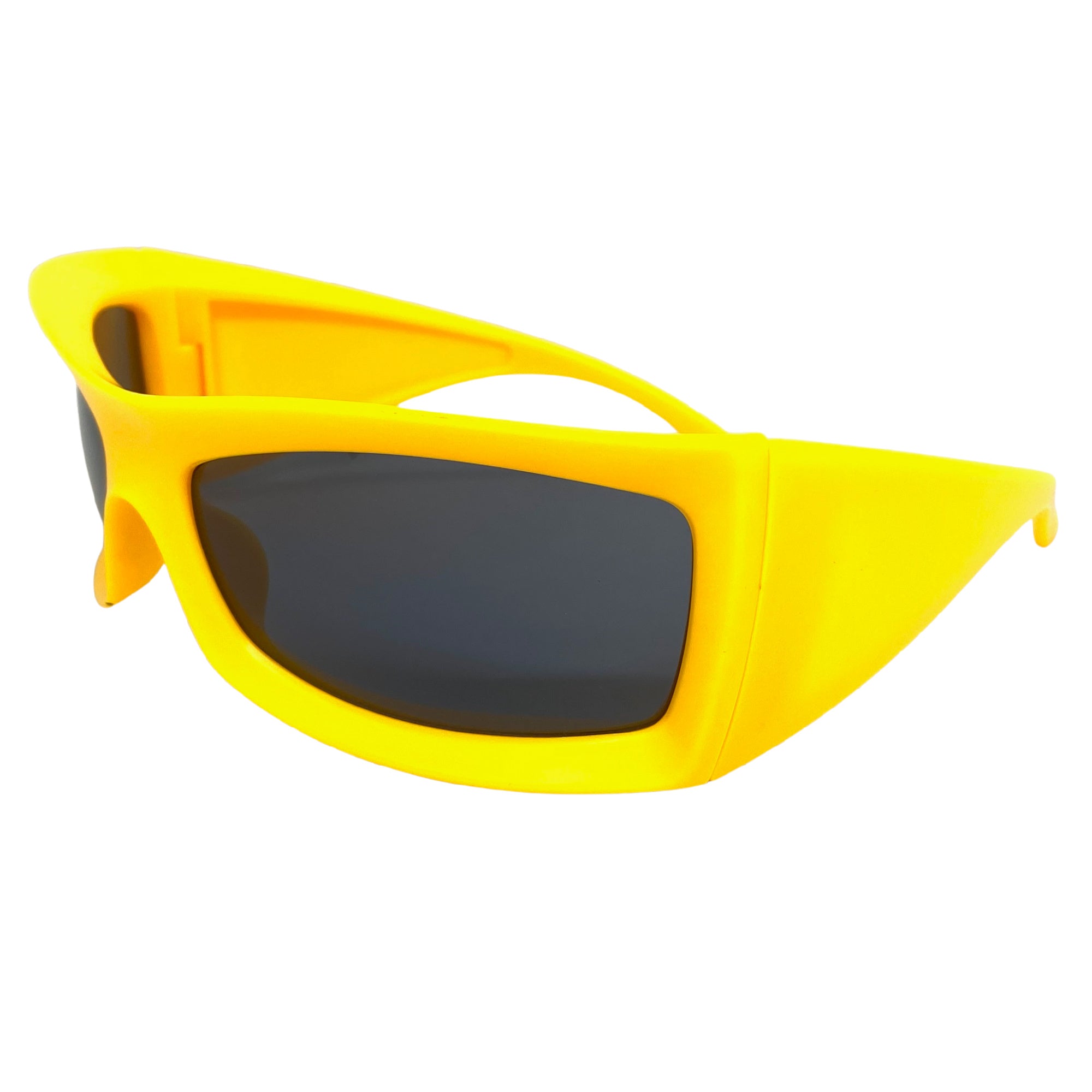 Yellow wrap around hot sale sunglasses