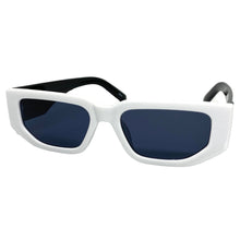 Classic Modern Retro Style SUNGLASSES White & Black Frame 80388