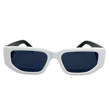 Classic Modern Retro Style SUNGLASSES White & Black Frame 80388