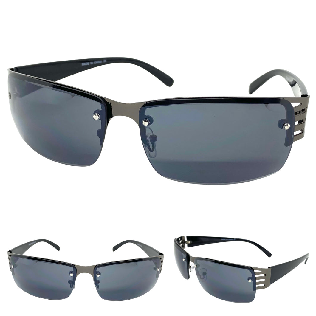 Classy Elegant Modern Contemporary Style SUNGLASSES Gunmetal Frame E0942