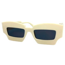 Classic Modern Retro Raver Party SUNGLASSES Funky Cream Frame L043