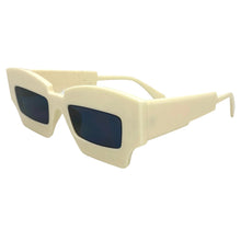 Classic Modern Retro Raver Party SUNGLASSES Funky Cream Frame L043