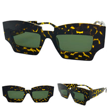 Classic Modern Retro Raver Party SUNGLASSES Funky Tortoise Frame L043