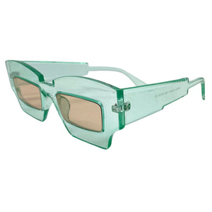 Classic Modern Retro Raver Party SUNGLASSES Funky Light Aqua Frame L043