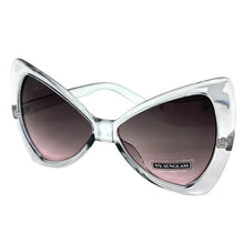 Oversized Retro Bow Shaped SUNGLASSES Large Gray Frame 6317