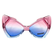 Oversized Retro Bow Shaped SUNGLASSES Large Pink & Blue Frame 6317